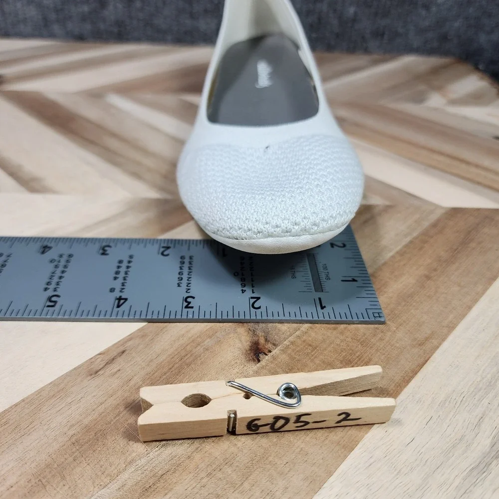 Allbirds Tree Breezers Womens Size 8.5 Natural White Knit Ballet Flats Shoes